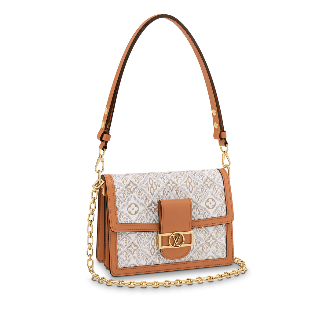 Louis Vuitton SINCE 1854 DAUPHINE MM Handbag M59483 Ecru/Caramel